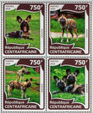 African Wild Dog Stamp Lycaon Pictus Souvenir Sheet MNH #6010-6013