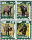 African Buffalos Stamp Syncerus Caffer Souvenir Sheet MNH #5955-5958