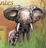 Elephants Stamp Loxodonta Africana Souvenir Sheet MNH #5147 / Bl.886