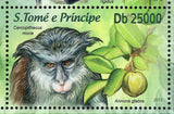 Mona Monkeys Stamp Cercopithecus Mona Carica Papaya S/S MNH #5136-5139