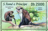 Mona Monkeys Stamp Cercopithecus Mona Carica Papaya S/S MNH #5136-5139