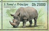 Rhinos Stamp Diceros Bicornis Rhinoceros Wild Animal MNH #5124-5127