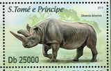 Rhinos Stamp Diceros Bicornis Rhinoceros Wild Animal MNH #5124-5127