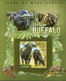 Buffalo Stamp Syncerus Caffer African Fauna S/S MNH #6049 / Bl.741