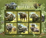 Buffalo Stamp Syncerus Caffer African Fauna S/S MNH #6042-6047