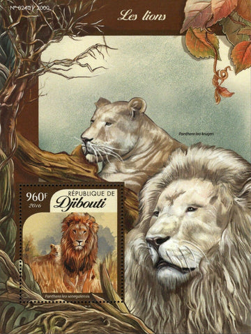 Lions Stamp Panthera Leo Senegalensis S/S MNH #903 / Bl.183