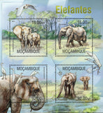 Elephant Stamp Loxodonta Africana Bubulcus Ibis S/S MNH #6697-6700