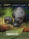 Hippopotamus Stamp Hippo Amphibious Souvenir Sheet MNH #1284-1287