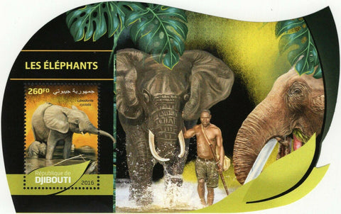 Elephants Stamp Loxodonta Africana Wild Animal S/S MNH #1291