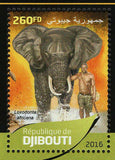 Elephants Stamp Loxodonta Africana Wild Animal S/S MNH #1290