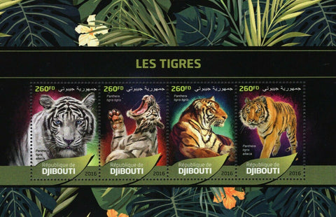 Tigers Stamp Panthera Tigris Altaica Souvenir Sheet MNH #1309-1312