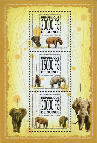 Elephants Stamp Loxodonta Africana Loxodonta Cyclotis S/S MNH #10097-10099