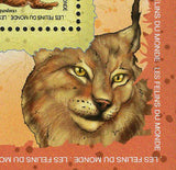 Cats Stamp Panthera Onca Panthera Pardus Lynx Pardinas S/S MNH #10104 / Bl.2302