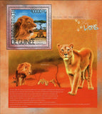 Lions Stamp Panthera Leo Wild Animal S/S MNH #10390 / Bl.2372