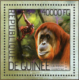 Monkeys Stamp Pongo Semnopithecus Entellus S/S MNH #10398 / Bl.2374