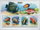 Fish Stamp Chaetodipterus Faber Zanclus Cornutus S/S MNH #7720-7723