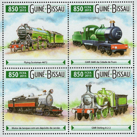 Steam Trains Flying scotsman 4472 GWR 3440 S/S MNH #8092-8095