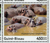 Hippopotamus Stamp Hippo Amphibious Souvenir Sheet MNH #8705-8710