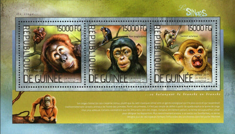 Monkeys Stamp Pongo Semnopithecus Entellus S/S MNH #10395-10397