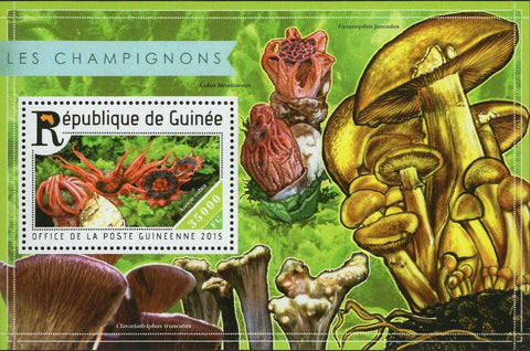 Mushrooms Stamp Colus Hirudinosus Aseroe Rubra S/S MNH #11042 / Bl.2503