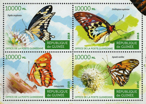 Butterflies Stamp Ornithoptera Euphorion Agraulis Vanillae S/S MNH #11163-11166