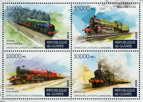 Steam Trains Stamp Locomotive Duchess of Sutherland S/S MNH #11228-11231