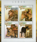 Lions Stamp Panthera Leo Wild Animal Souvenir Sheet MNH #7611-7614