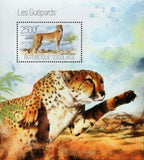 Cheetahs Stamp Acinonyx Jubatus Wild Animal S/S MNH #5275-5277