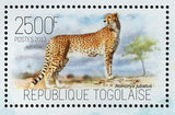 Cheetahs Stamp Acinonyx Jubatus Wild Animal S/S MNH #5275-5277