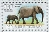 Elephants Stamp Loxodonta Africana Wild Animal Souvenir Sheet MNH #5271-5273