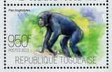 Monkeys Pan Troglodytes Wild Animal Souvenir Sheet MNH #5279-5281