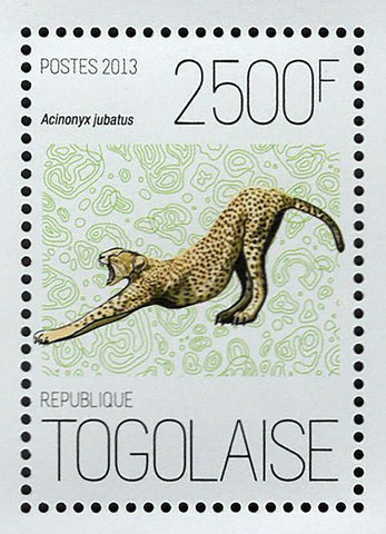 Wild Cats Stamp Panthera Leo Acinonyx Jubatus S/S MNH #5205 / Bl.860