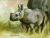 Rhinoceros Stamp Ceratotherium Simum Simum S/S MNH #5335 / Bl.888