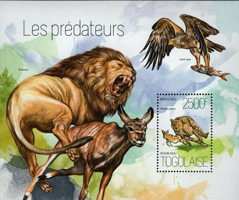 Predators Stamp Panthera Leo Aquila Rapax S/S MNH #5420 / Bl.905