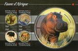 African Fauna Stamp Struthio Camelus Panthera Leo S/S MNH #6704-6707