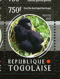 Gorillas Stamp Gorilla Beringei Wild Animal S/S MNH #6739-6742