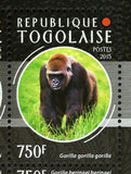 Gorillas Stamp Gorilla Beringei Wild Animal S/S MNH #6739-6742