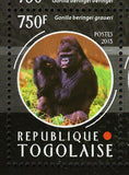 Gorillas Stamp Gorilla Beringei Wild Animal S/S MNH #6739-6742