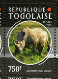 Rhinoceros Stamp Diceros Bicornis Ceratotherium S/S MNH #6714-6717