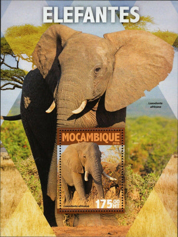 Elephants Stamp Loxodonta Africana Wild Animal Souvenir Sheet MNH #8353 /Bl.1110