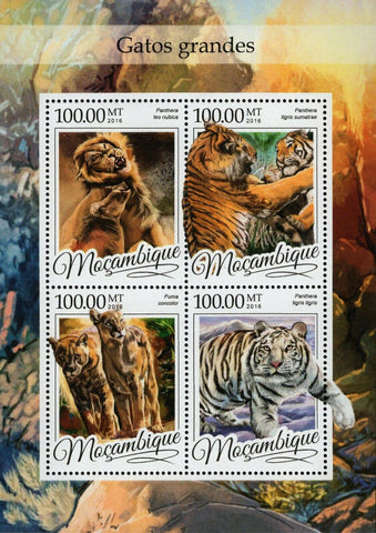 Big Cats Stamp Panthera Leo Nubica Tigris Sumatrae S/S MNH #8594-8597