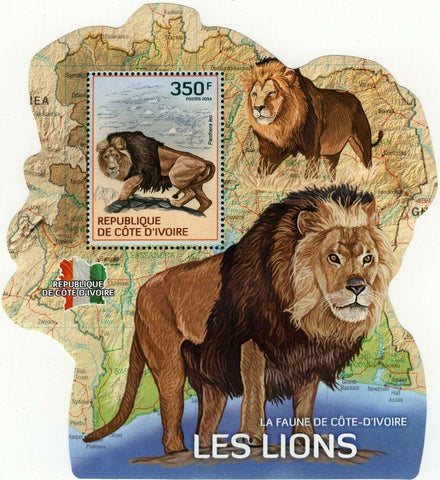 Lions Stamp Panthera Leo Wild Animal Souvenir Sheet MNH #1600