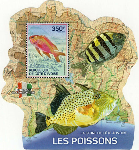 Fishes Stamp Antigonia Capros Marine Fauna S/S MNH #1510