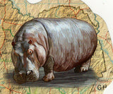 Hippopotamus Stamp Hippopotamus Amphibius Hippo S/S MNH #1604