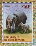 Hippopotamus Stamp Hippopotamus Amphibius Hippo S/S MNH #1607