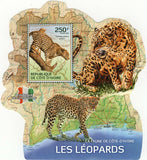 Leopards Stamp Panthera Pardus Pardus Wild Animal S/S MNH #1594