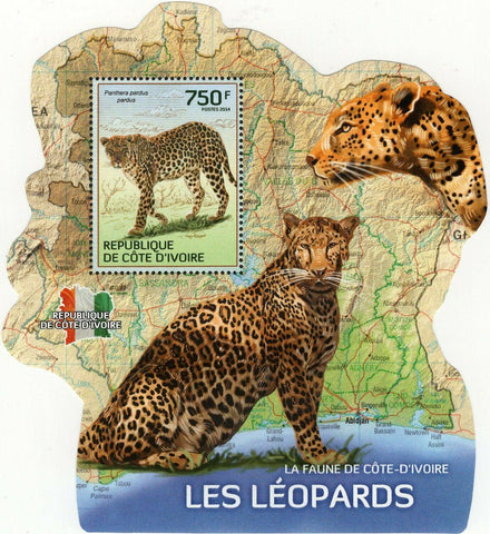 Leopards Stamp Panthera Pardus Pardus Wild Animal S/S MNH #1597