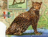 Leopards Stamp Panthera Pardus Pardus Wild Animal S/S MNH #1597