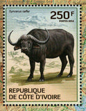 Buffalos Stamp Syncerus Caffer Wild Animal S/S MNH #1584