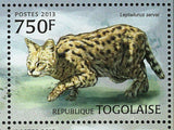 Serval Stamp Wild Animal Leptailurus Serval S/S MNH #4856-4859